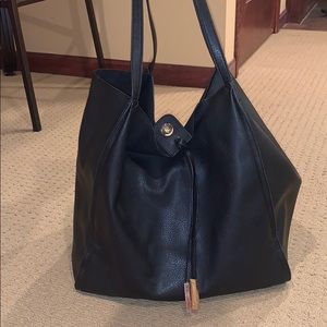 Black slouchy tote